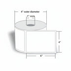 4x6 Inch Direct Thermal Shipping Labels Roll 400 Sheets 1 Inch Core 100x150mm Self-Adhesive Blank Barcode Waybill Stickers for L