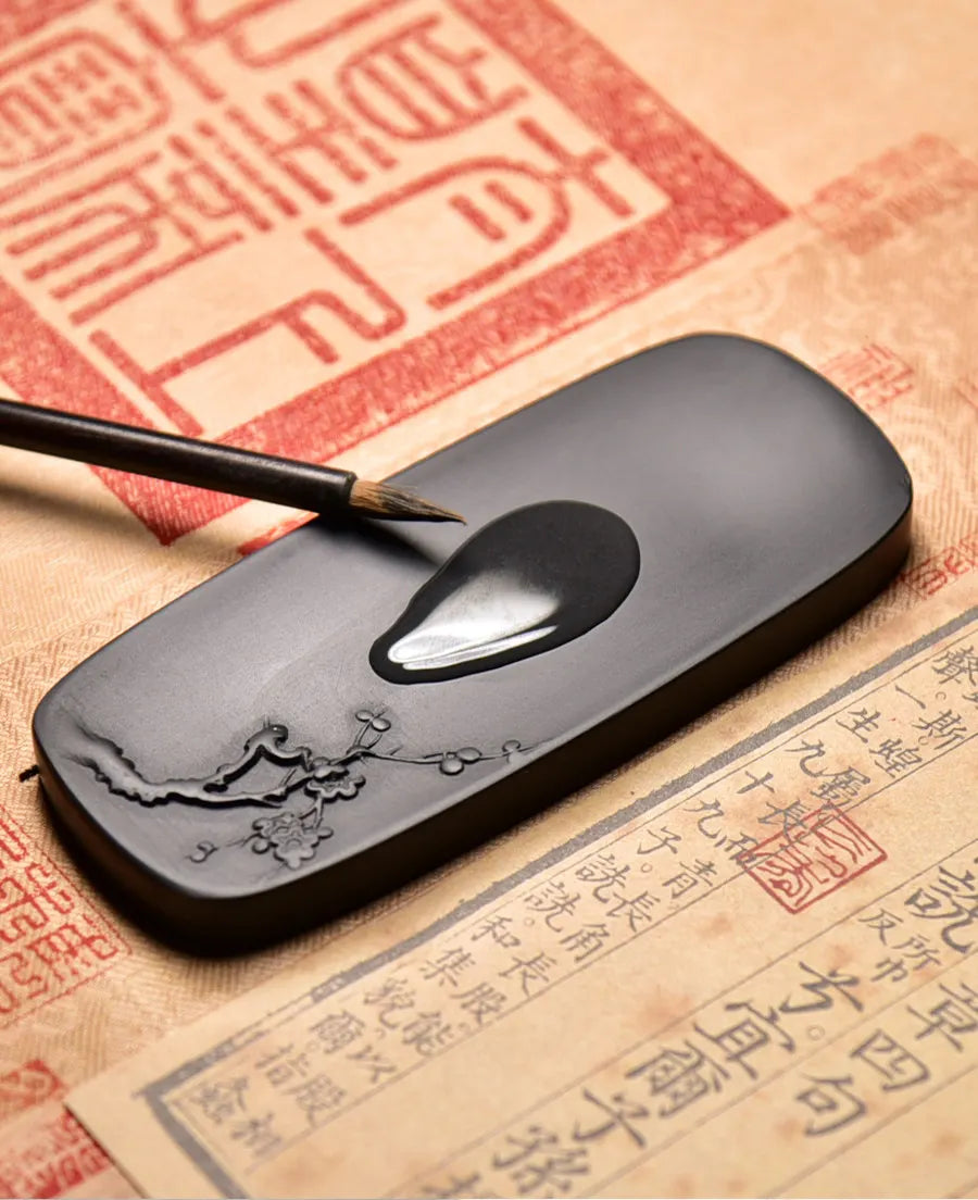 Natural Raw Stone Ink Stone Traditional Painting Calligraphy Writing Grinding Inkslab Chinese Style Vintage Desktop Ornaments