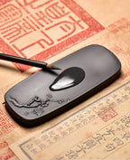 Natural Raw Stone Ink Stone Traditional Painting Calligraphy Writing Grinding Inkslab Chinese Style Vintage Desktop Ornaments