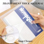 12 Pcs Plastic Envelopes Clear A5 Letter Size Waterproof Poly Envelopes Folders with Snap Closure for Office School Supplie