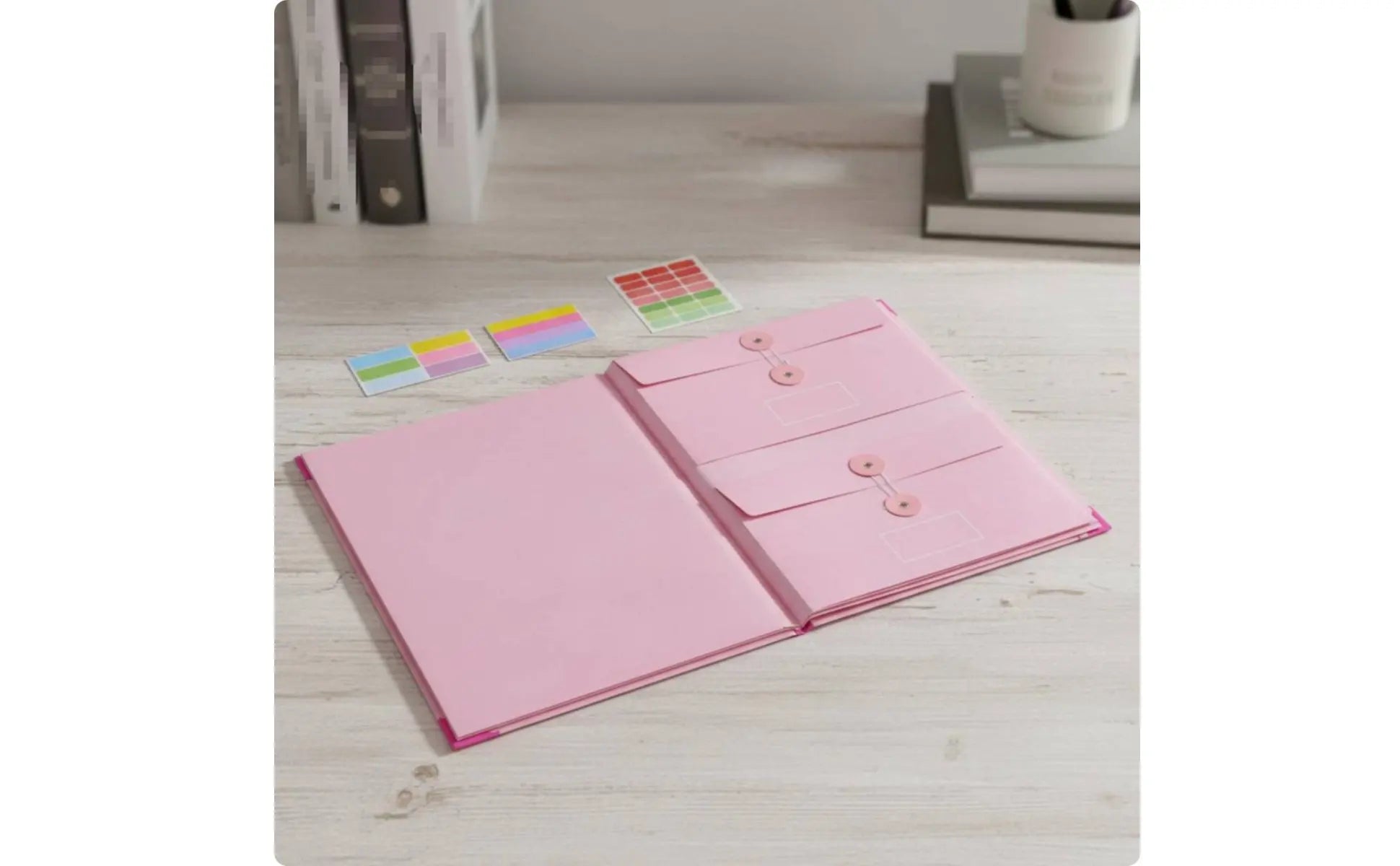 Manila Pocket Binder Multiple Pockets Expanding File Folder Expanding Document Organizer Easy to Organize Office Storage