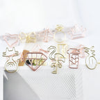 10pcs/set Metal Paperclips Multiple Cartoon Heart Animal Styles Paper Clip Book Scrapbook Planner Page Bookmark Binder Clip