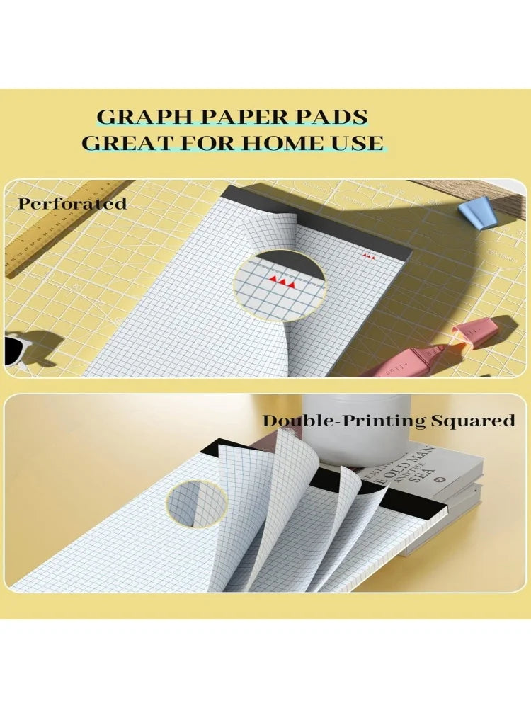 Large Blueprint Quad Grid Notebook Graph Paper Draft Sketch Book Letter Size Engineering Design Drawing Notepad Office School Us