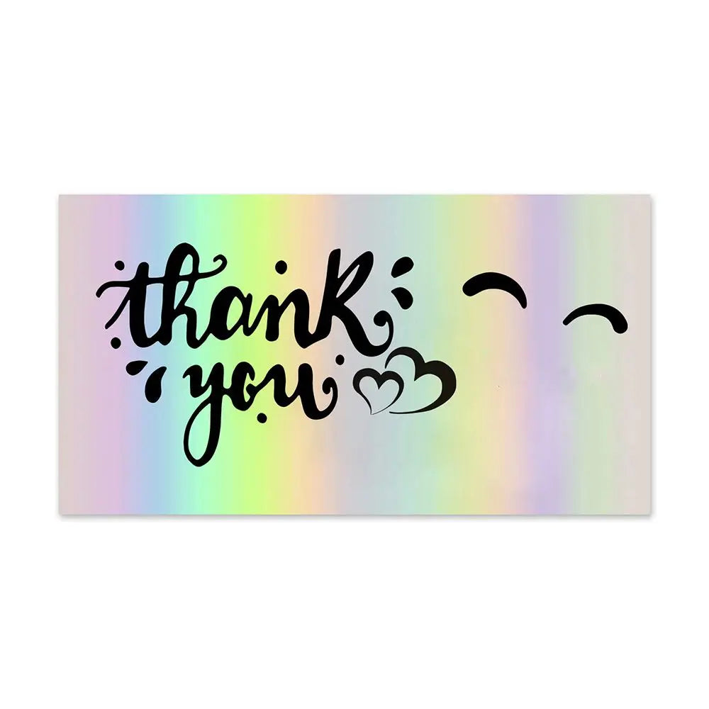50 Pcs Thank You For Supporting My Small Business Reflective Laser Appreciate Cards Greeting Postcard For Online Retail Shopping