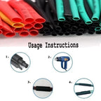 580/328/127PCS Heat Shrink Tubing Wrapping Kit 2:1 Shrinkable Wire Shrinking Wrap Tubing Wire Connect Cover Protection Sleeving