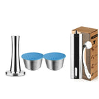 Refillable For Dolce Gusto Capsule Silicone Sleeve Stainless Steel Metal Dolci Gusto Coffee Maker Coffee Scoop Tamper i Cafilas