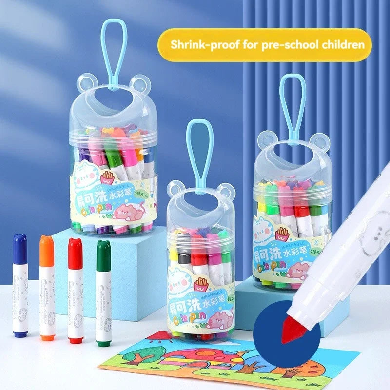 Washable Markers watercolor pen for Kids, 12-24 Colors Washable Markers Set Coloring Marker Bulk for School Classroom Supplies