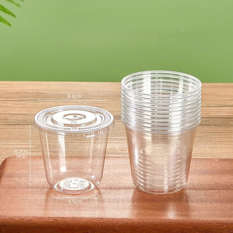 U Shaped Disposable Cold Drinks Plastic Cup 90 Caliber PET Material Transparent Coffee Cups with Lid Sealed Milk Tea Tumbler