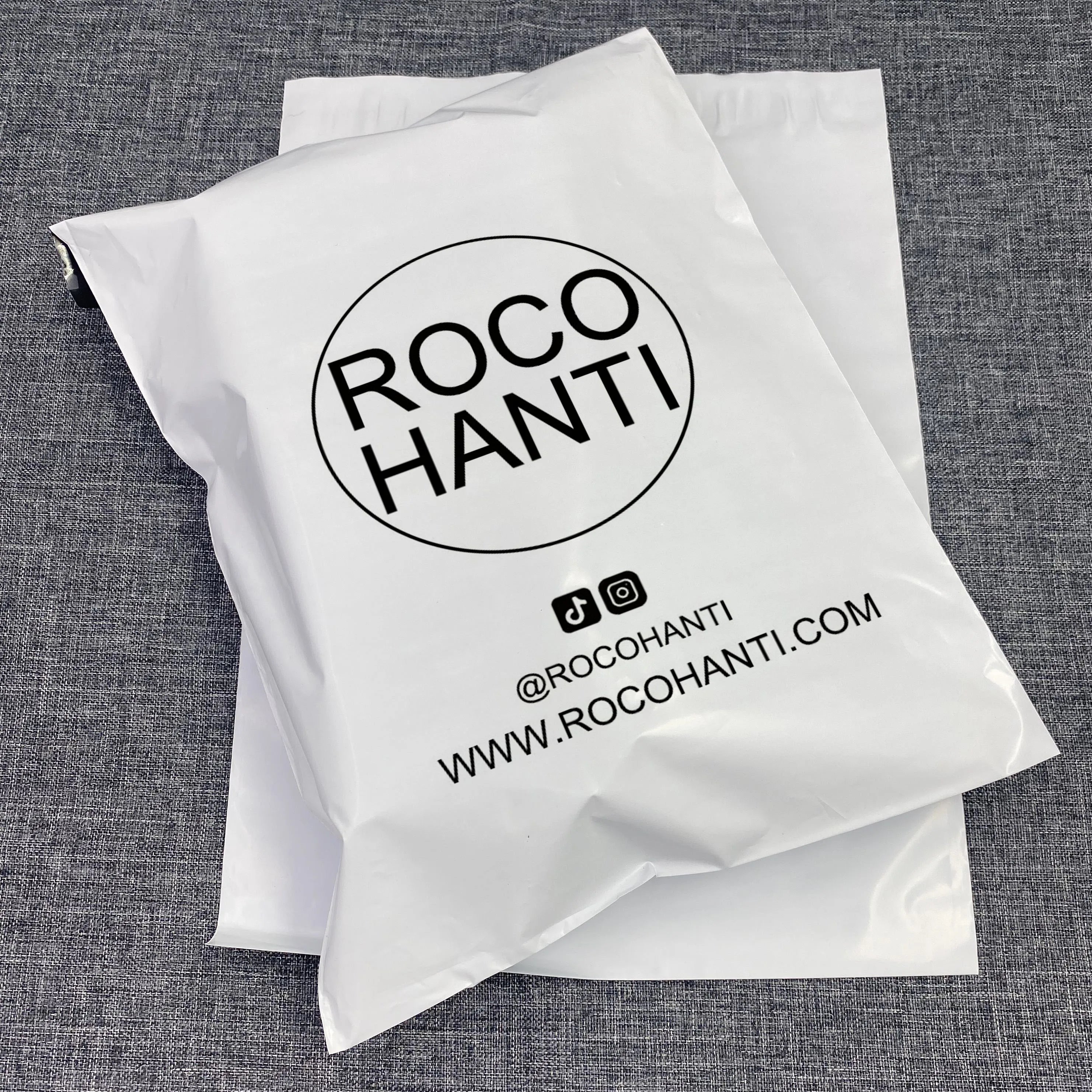 100PCS Custom LOGO Printed White Poly Mailer Mailing Bags Envelope Self Adhesive Eco Friendly Biodegradable Shipping Bag Polybag