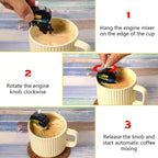 Coffee Stirrer With Stainless Steel Clip Propeller Penetrates Deeply Mixing Boat Motor Coffee Stirrer Mug Attach Coffee Mixer