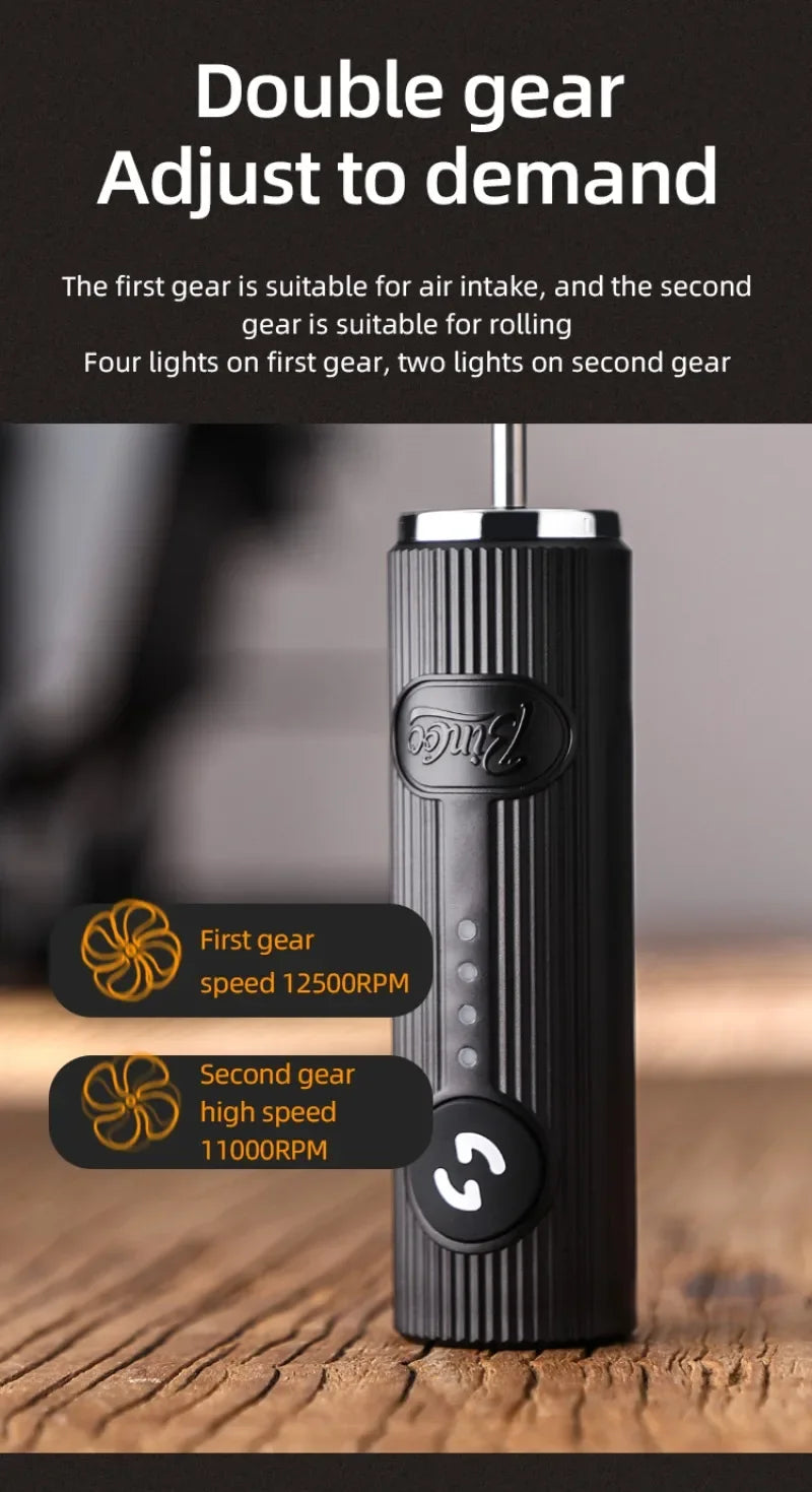 New Bincoo Coffee Frother Rechargeable Milk Foamer Handheld Espresso Tool Coffee Milk Electric Handle Blender Egg Beater