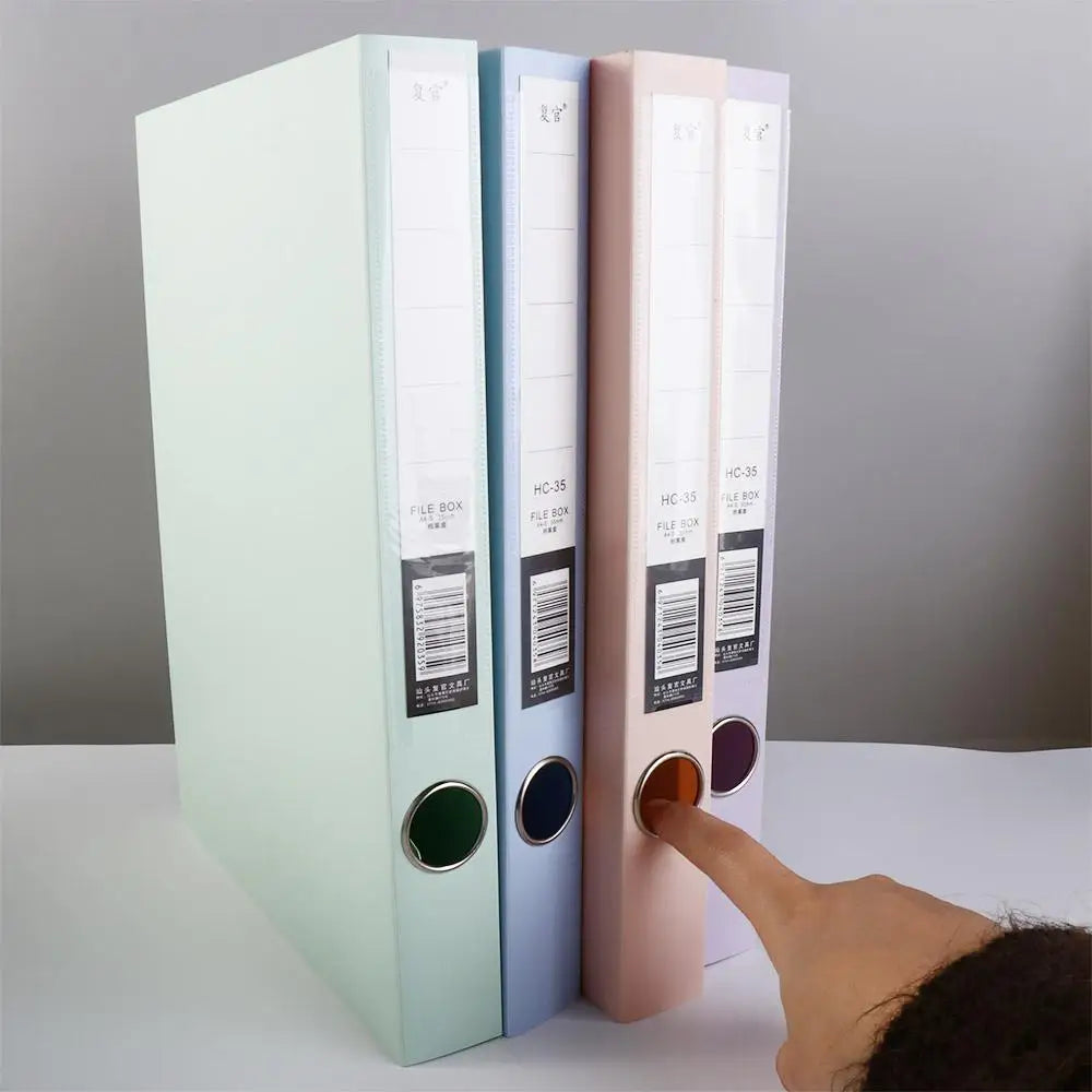 Multifunctional A4 File Organizer Box Thickened Morandi Color File Paper Organizer Dustproof PP Plastic Desktop Storage Box