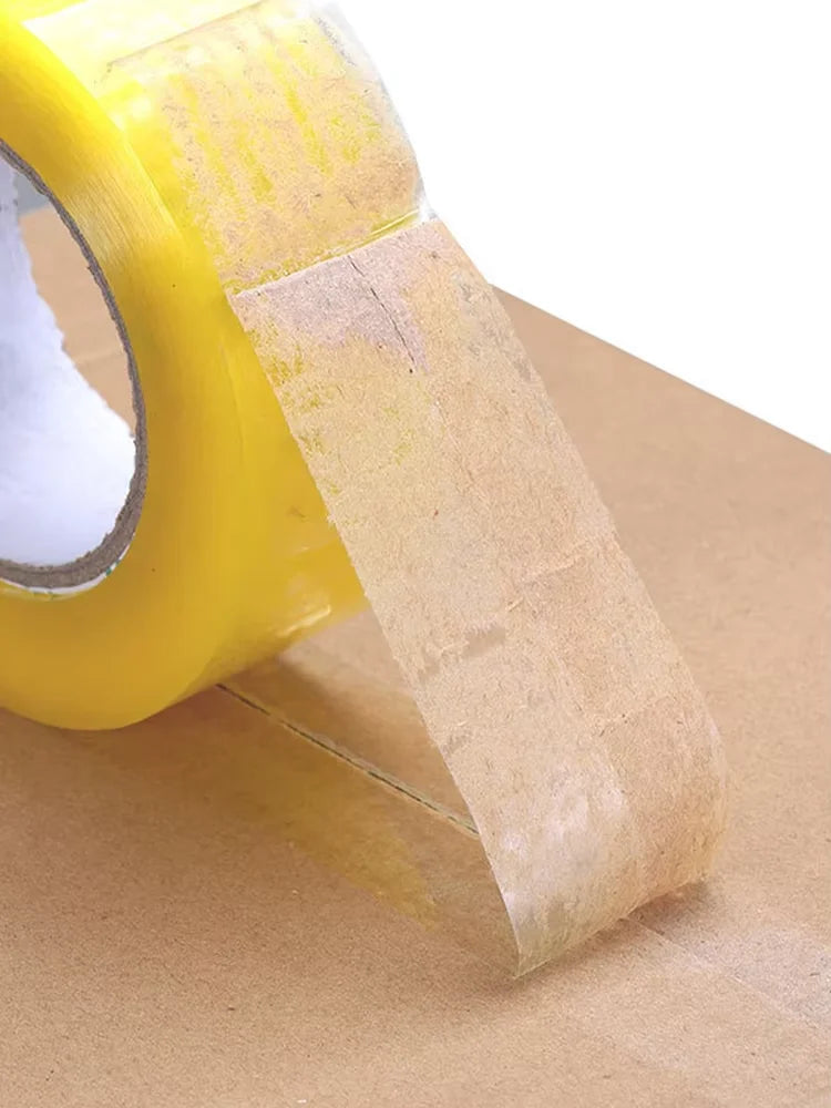 (2Pcs)48mm * 110M Transparent Yellow, Transparent White Tape for Express Packaging of Large Rolls and Thick Box Sealing