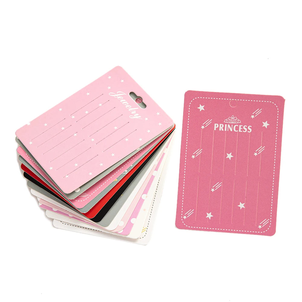 50pcs 6.6x11.5cm Hair Clips Jewelry Display Card Blank Kraft Paper Card Hairclip Price Tag Hairpin Packaging Cardboard Holder