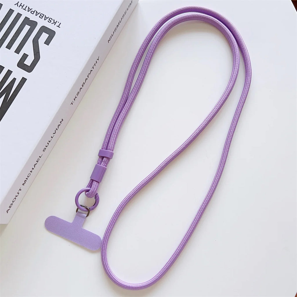 1Pc Universal Long Phone Lanyard Neck Hanging Rope Crossbody Rope With Phone Case Connection Clip