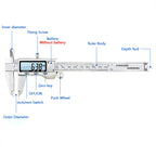 0-150mm Vernier Caliper Stainless Steel LCD Digital Caliper 6 inch Instrument Depth Measuring Tools by
