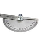 High Precision Stainless Steel Protractor Angle Gauge 180 Degrees 0-10CM Adjustable Semicircle Protractor Angle Measuring Tool