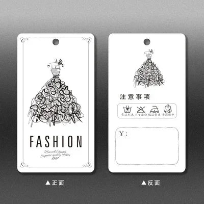 250pcs/lot Clothing Printing Hang Tags Price Tag in Stock Labels for Clothes Personalizar Etiquetas