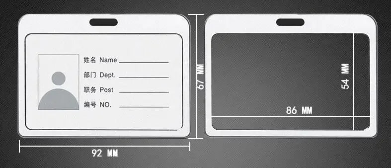 Aluminum Alloy Card Cover Case Women Men Work Name Bank ID Card Holders Business Badge Case Credit Card Badge Case Bag Pouch