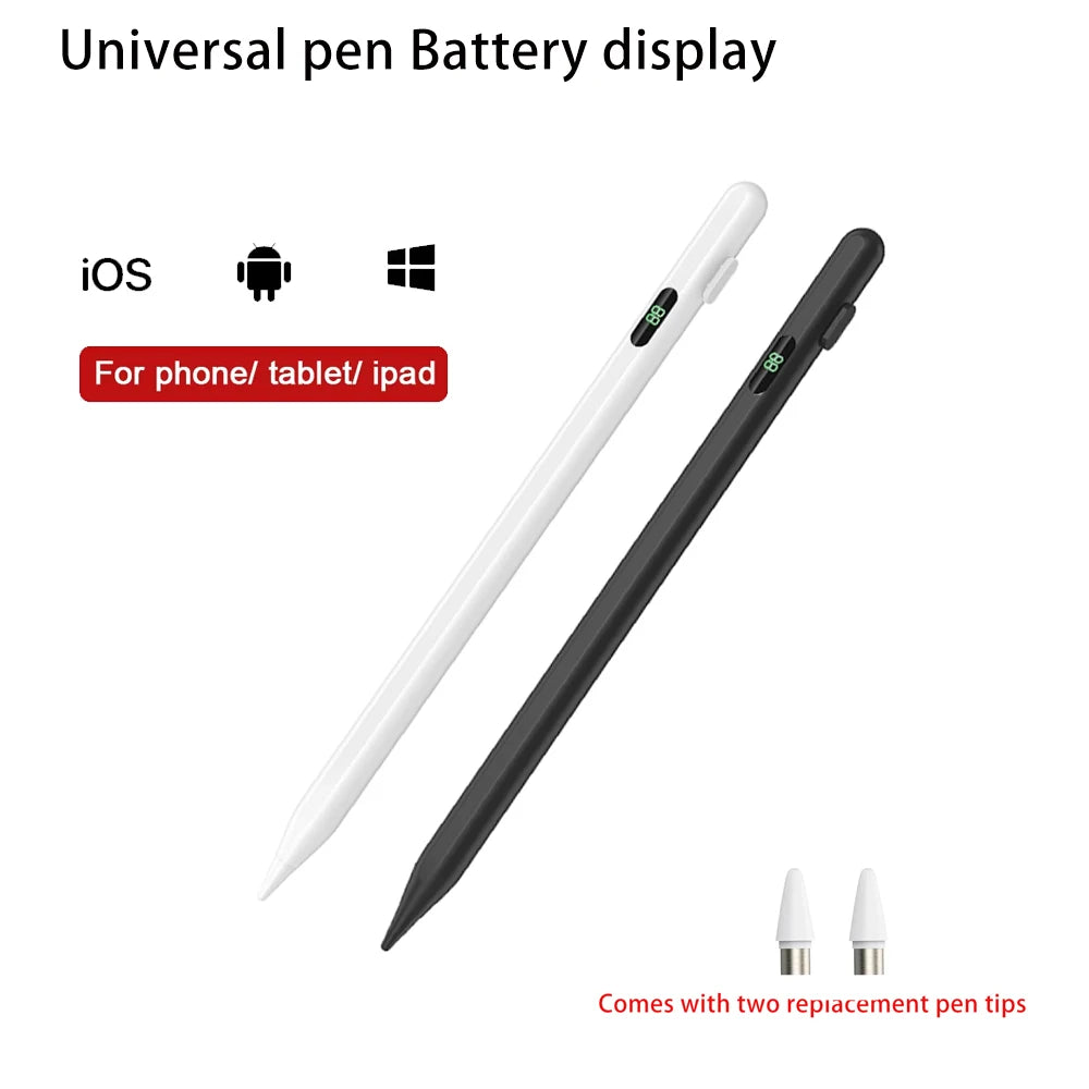 P+7 Universal Stylus Battery Display Pen For Android IOS Screen Touch Pen For iPad Huawei Xiaomi Honor Tablet Stylu   Penci