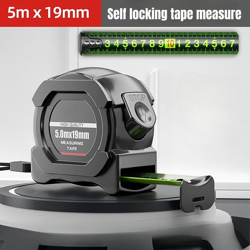 5/7.5/10M Metric Measuring Tape Self Locking Steel Tape Measure Retractable High Precision Wear-resistant Ruler Measuring Tools