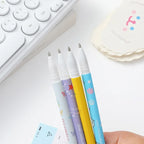 4/8pcs Colors Erasable Gel Pens with Erase Ink Cute Animal Pen Colours 0.5mm/0.7mm Tip Fine Ballpoint Pen for School Office Gift