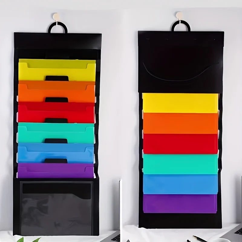 Wall Hanging Expanding File Folder Multi Pockets Document Organizer A4 Paper Storage Bag Portable School Office Paper Sorter