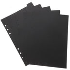5Pcs A5 Black Page Dividers with Tabs for 6 Ring Binder Sturdy Plastic Index Dividers Binder Organizer for Planner Notebook File