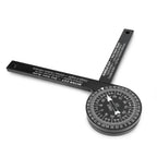 Woodworking Scale Mitre Saw Protractor 360° Angle Level with Pencil Carpenter Angle Finder Measuring Ruler Meter Gauge Tools