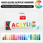 GuangNa 168/12 Colors High Gloss Acrylic Marker Pen Set,Hard Headed Drawing Pens,DIY Graffiti Paint Pen Stationery,GN.586