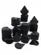 Reusable Black Triangle Velvet Powder Puff Soft Facial Blending Sponge, Multipurpose Foundation Cosmetic Sponge for Daily Makeup