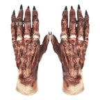 The Mummy Halloween Gloves for Adult Unisex Elastic Latex Gloves Scary Gloves Easter Day Mittens Cosplay Prop Accessories
