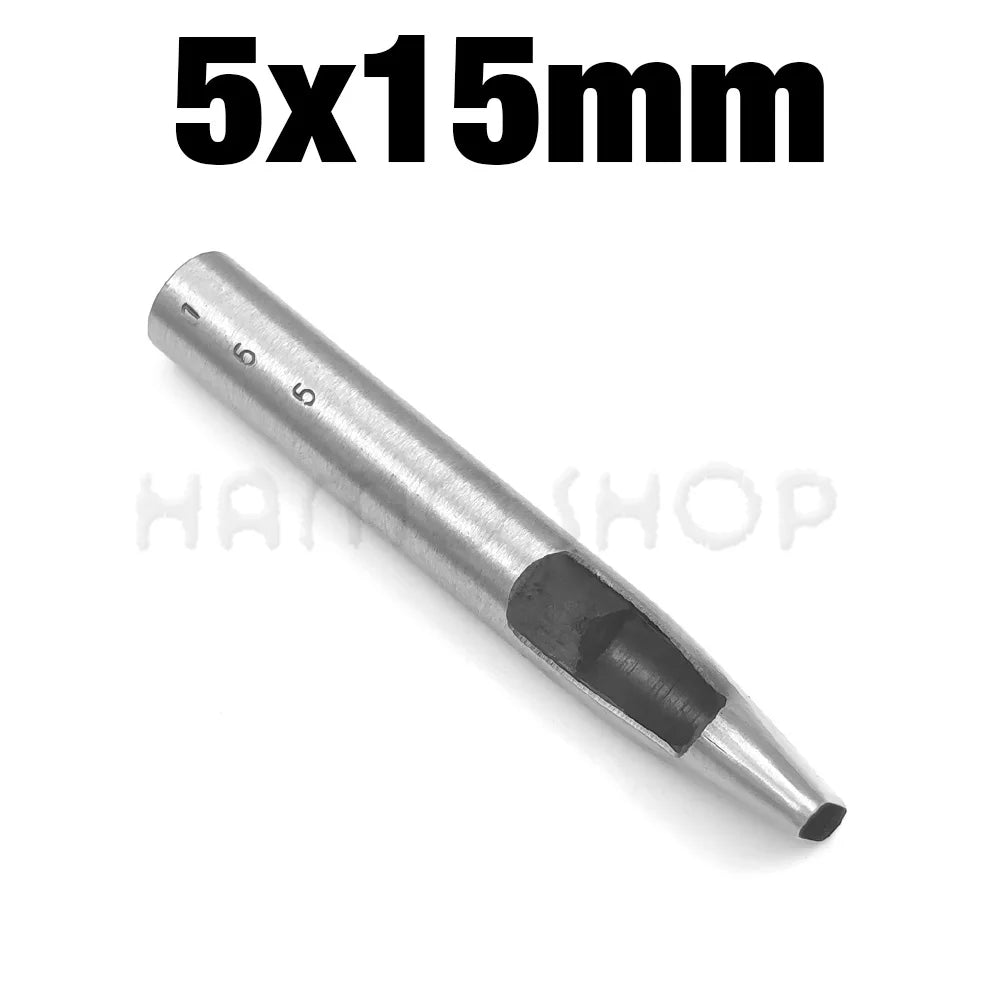 1pc 4mm/5mm Width Leather Oval Shape Hole Punch Steel Craft Hollow Hole Punch Leather Tools Leather Belt Hole Punch DIY Tools