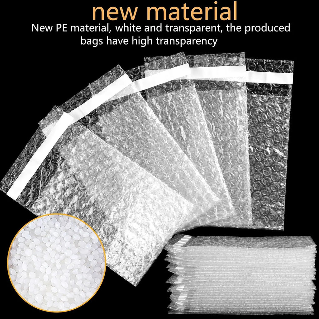 Self-sealing Plastic Shockproof Shipping Bag Self-adhesive Transparent Bubble Mailers  Bubble Foam Packing Bags Cushioning Bag