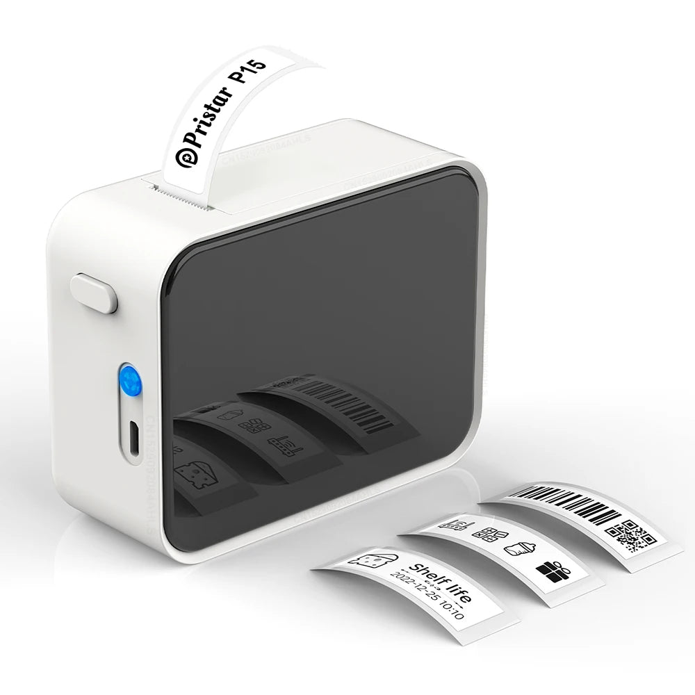 Marklife P15 Mini Printer Similar as Q30 Thermal Label Printer Portable wireless Bluetooth P15 Labeling Machine with 3PK Label
