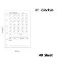 Fromthenon Minimalist Ledger Loose Leaf Paper A6A7 40 Sheets Target Tracking Clock in Replace Core Inner Pages
