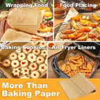 50/100pcs Pre-Cut Parchment Paper - Non-Stick for Baking Cooking Grilling Air Fryer Steaming Baking  Sheets  Baking Paper