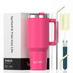 WATERSY Large Capacity 30/40oz Stainless Steel Tumbler with Handle And Straw Double Vacuum Insulated Thermal Coffee Mug