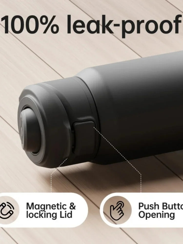 FEIJIAN 710/950ML Stainless Steel Sports Water Bottle with Magnetic Phone Holder Bouncing cover Insulation Cup Magnetic Thermos