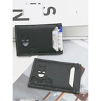 Personalized Leather ID Card Holder Superhero Mask Design Perfect Gift Travel Wallet ID Cover Trendy Youth