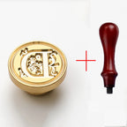 2PCS Clear Sealing Stamp Head Wax Seal Craft Supplies Wax Seal Stamp and Handle Stamp Scrapbooking Supplies Craft HCZ0106