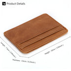 New Genuine Leather Card Holder Oil Wax Leather Multi-Card Small Retro Cowhide Coin Purse Men/Women Luxury Card Holder