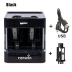 Tenwin Automatic Electric Pencil Sharpener  mini Usb Dual power Sharpener supply School Students Stationery for 6-12mm pencil