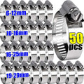 10-50pcs Hose Clips Pipe Clamps Stainless Steel Hoop Clamp Hose 304 Stainless Steel Automotive Pipes Clip Fixed Tools Wholesale