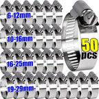 10-50pcs Hose Clips Pipe Clamps Stainless Steel Hoop Clamp Hose 304 Stainless Steel Automotive Pipes Clip Fixed Tools Wholesale