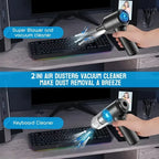 2 In 1 Compressed Air Duster Cordless Dust Blower Rechargeable Blow and Suck Vacuum Cleaner Electric For Computer Keyboard Sofa
