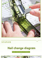 Acrylic Transparent Stapler 360-Degree Rotating Multifunctional Powerful Long Stapler for School And Office Use