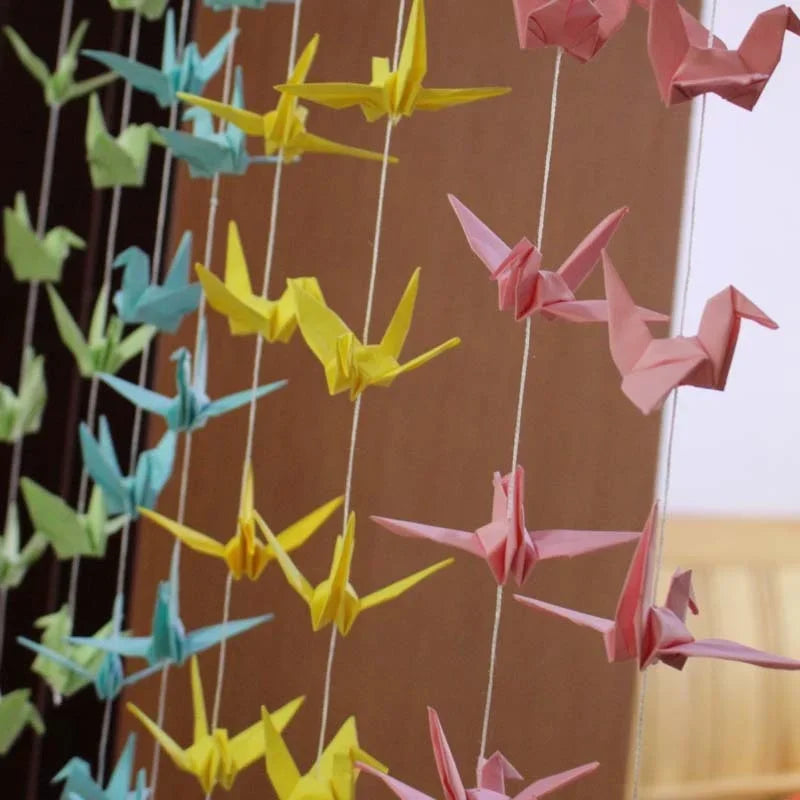 100pcs Paper Crafts Diy Handmade Origami Cranes for Girlfriend Birthday Creative Gift