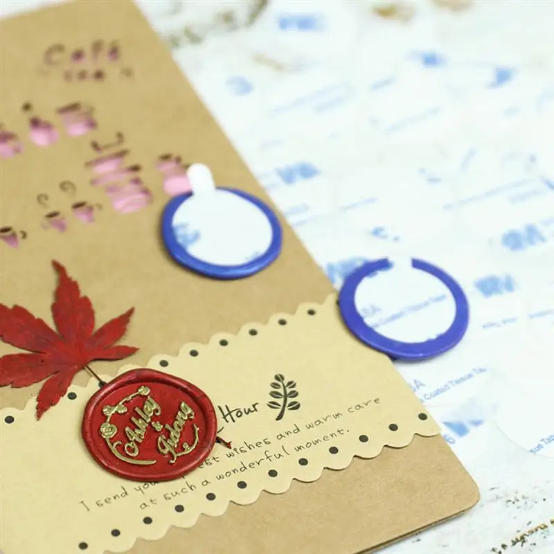 100/10PCS Seal Wax Stamp Stickers Self Adhesive Double Sided Round Circle Discs For Wax Sealing Stamp Candle Wick Making