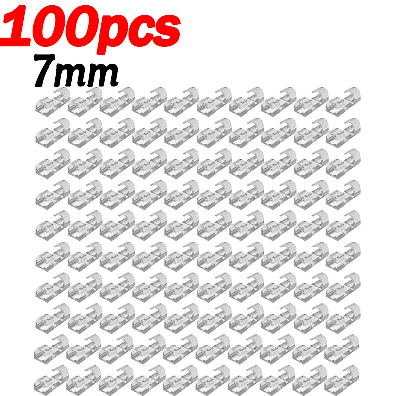 20/100pcs Cable Organizer Clips Cord Holder Transparent Management Wire Manager Home Office USB Data Line Winder Hooks Protector
